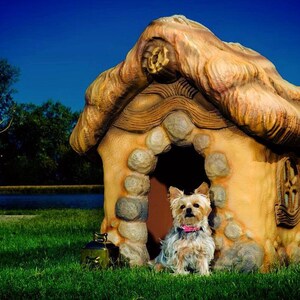 Storybook Style Carved Dog House image 4