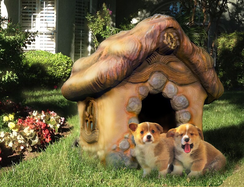 Storybook Style Carved Dog House image 2