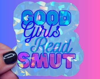 Adesivos holográficos de vinil Sassy Smut Lover - Pacote com 2 para Good Girls FRETE GRÁTIS nos EUA