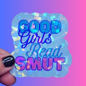Sassy Smut Lover vinyl holografische stickers - set van 2 voor Good Girls GRATIS VERZENDING in VS