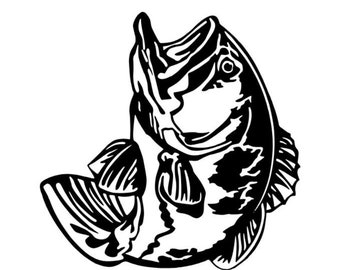 DECALQUE DE VINIL Boca Grande Baixo Vinil Para Janelas, Carros, Barcos, Caminhões, Caixas de Equipamentos, Caixas de Ferramentas, Frete Grátis nos EUA