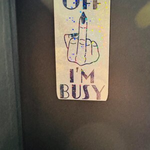 Fuck Off Im Busy Magnetic Bookmark 4inches x 2inches Page Holder Booktok Bookish Bibliophile Book Lover FREE Shipping in US image 3