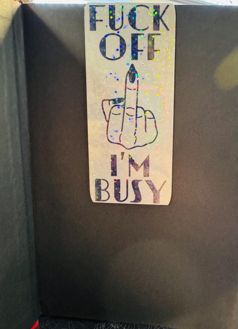 Fuck Off Im Busy Magnetic Bookmark 4inches x 2inches Page Holder Booktok Bookish Bibliophile Book Lover FREE Shipping in US image 3