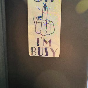 Fuck Off Im Busy Magnetic Bookmark 4inches x 2inches Page Holder Booktok Bookish Bibliophile Book Lover FREE Shipping in US image 2
