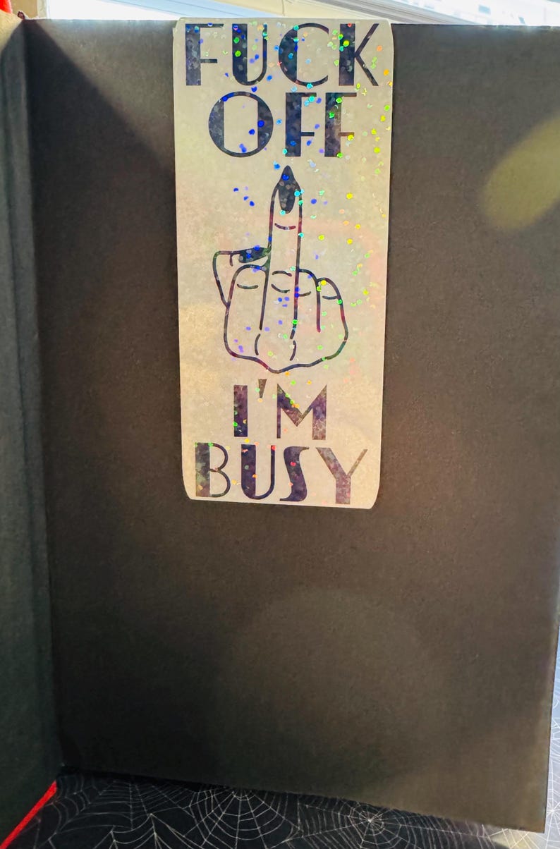 Fuck Off Im Busy Magnetic Bookmark 4inches x 2inches Page Holder Booktok Bookish Bibliophile Book Lover FREE Shipping in US image 2