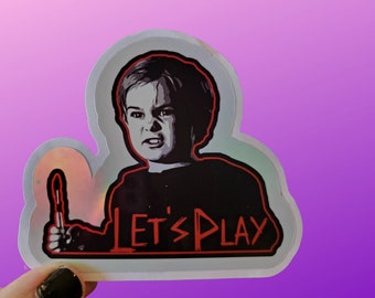 Pet Sematary Gage Vinyl Holographic Sticker Let's Play Waterproof Vinyl Stickers FREE SHIPPING in US