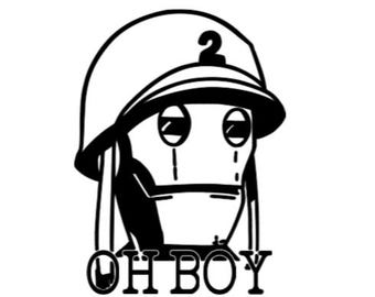 Robot Oh Boy Vinyl Decal for Cars, Laptops, Mugs, Tumblers, and More. FREE Shipping In US