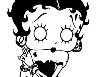 VINYL DECAL Bad Betty Zombie Betty Boop Holographic Waterproof Decal for Car Windows, Laptops, Mugs, Tumblers and More. Free Shipping In US