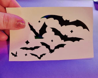 Adesivo de vinil "BATS!" para carros, laptops, canecas, copos e muito mais. Frete grátis nos EUA.