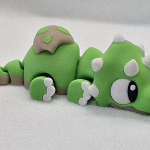かわいいベビートリケラトプス関節式フレキシフィジェット // 3Dプリントおもちゃ