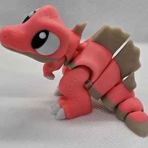 かわいいベビースピノサウルス関節式フレキシフィジェット // 3Dプリントおもちゃ