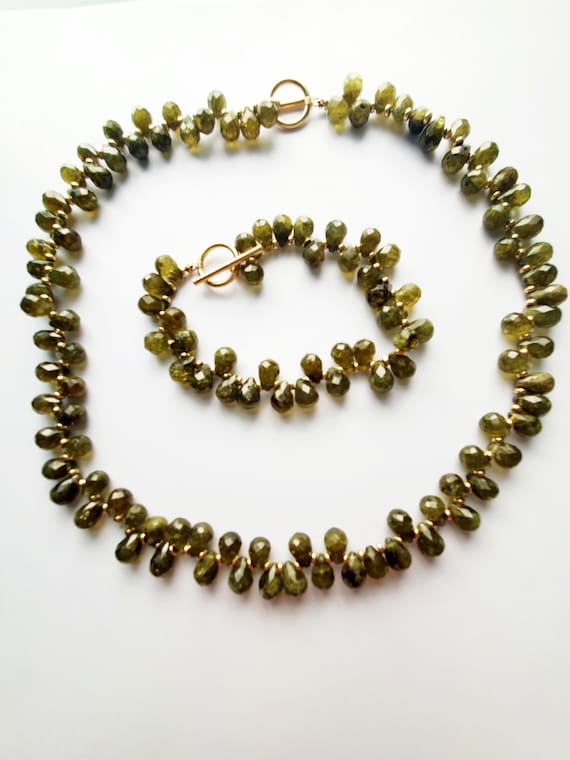 Green Tourmaline Briolette Convertible Necklace Br