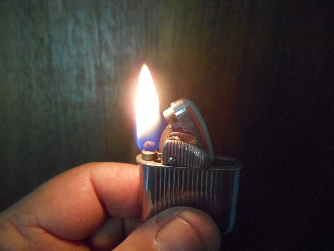 Rare Push Button Automatic Lighter Evans Clipper Lighter Ca Etsy