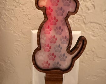 Dog Silhouette Night Light with On/Off Switch
