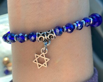 Pack of 5 Komonee Star Of David Jewish Black Silicone Wristbands
