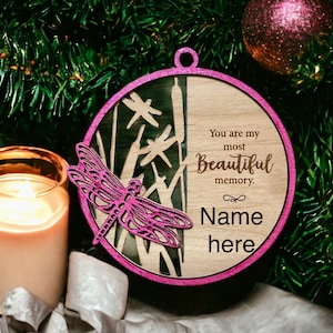 Dragonfly Memorial Christmas Ornament