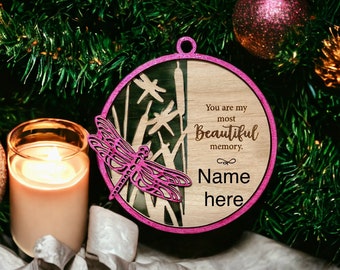 Dragonfly Memorial Christmas Ornament