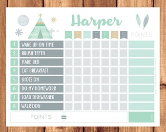 NEW! Weekly Chore Chart Checklist or Reward Chart