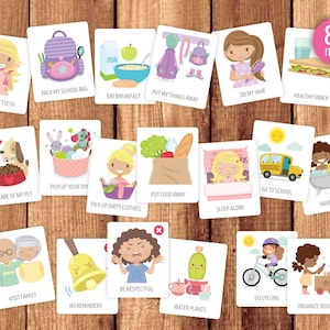 Chore Cards Routine Cards Activity Cards Behavior Cards Bundle image 5