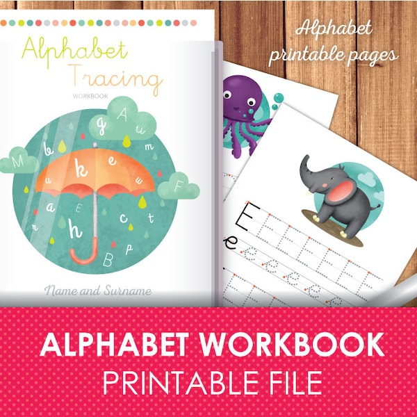 Alphabet Tracing Letters Printabe Pages, Alphabet Activities, Alphabet learning, Letter Tracing, Traceable Alphabet Worksheets