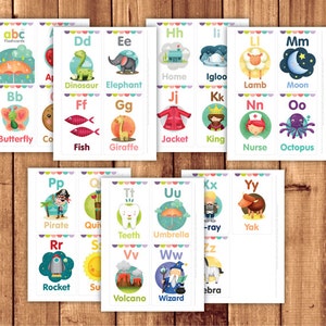 Flashcards for Kids / Printable Flash Cards / ABC FlashCards / Alphabet / Printable Alphabet / Printable & instant download image 2