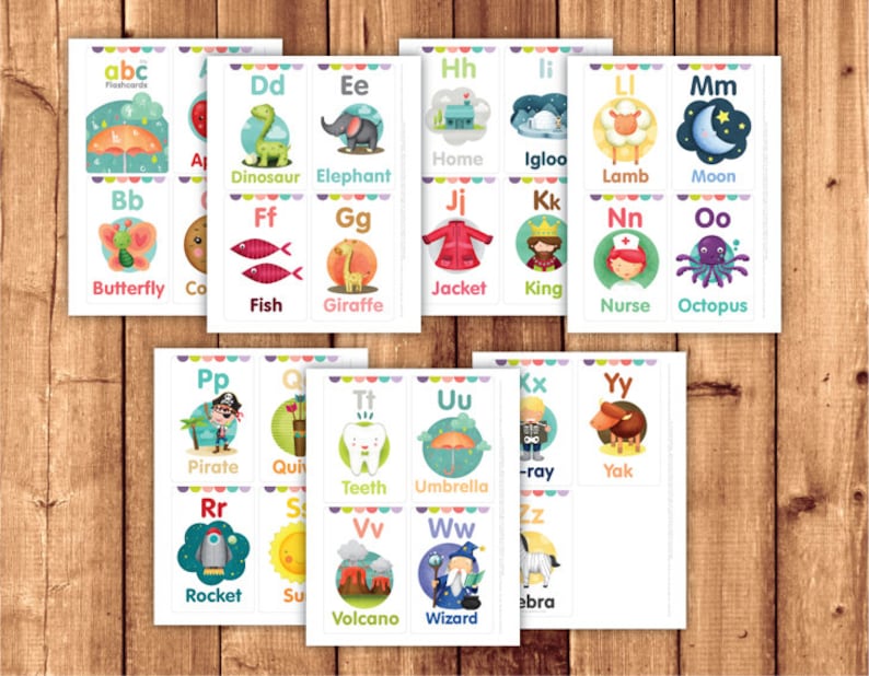 Flashcards for Kids / Printable Flash Cards / ABC FlashCards / Alphabet / Printable Alphabet / Printable & instant download image 2