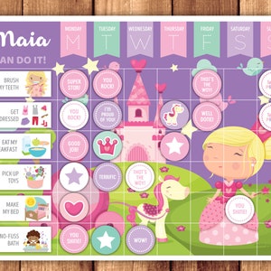 Chore Chart, Reward Chart or Routine Chart + Chores, Behavior & Routine Cards · Princess Theme · Printable Files