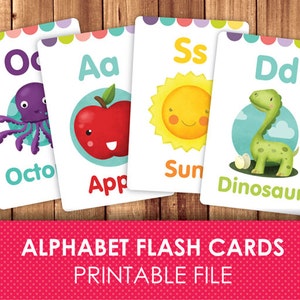 Flashcards for Kids / Printable Flash Cards / ABC FlashCards / Alphabet / Printable Alphabet / Printable & instant download