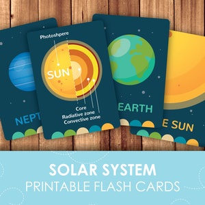 Cartas vocabulario y ciencia del sistema solar - Digital and text editable