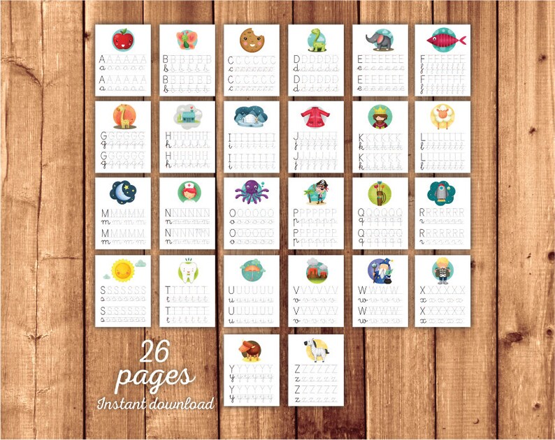 alphabet tracing letters printabe pages alphabet