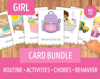 Chore Cards + Routine Cards + Activity Cards + Behavior Cards Bundle