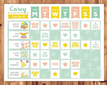 Gender Neutral  Chore / Routine / Reward Chart + Task Cards · Printable Files