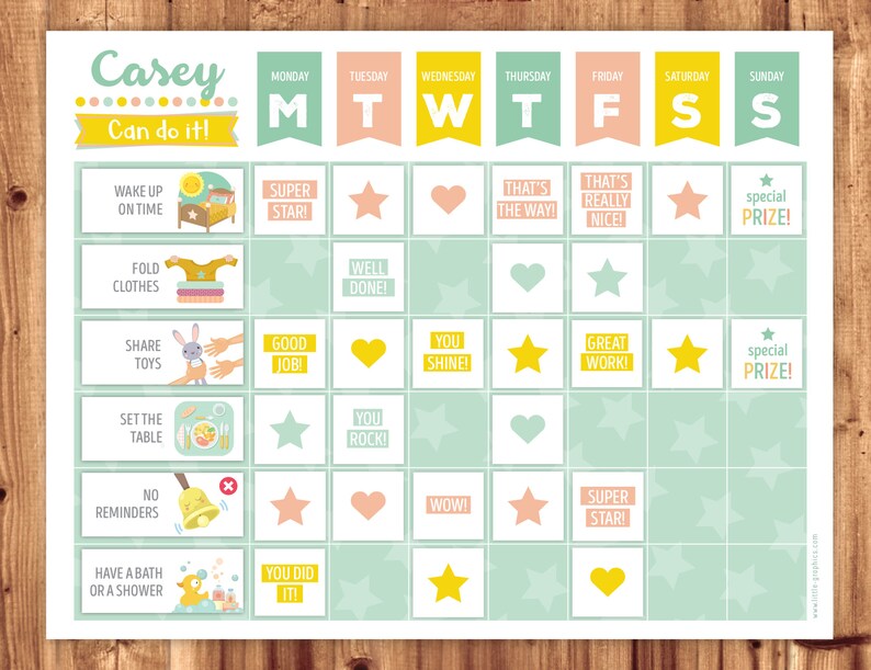 Gender Neutral Chore / Routine / Reward Chart Task Cards Printable Files image 1