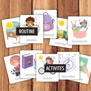 Chore Cards Routine Cards Activity Cards Behavior Cards Bundle image 3