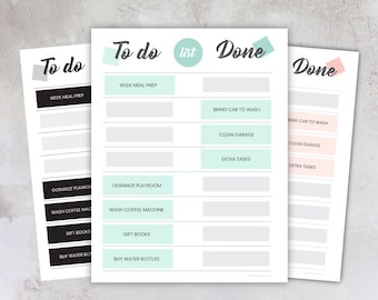 To Do List / To do Checklist / To Do Visual Tracking