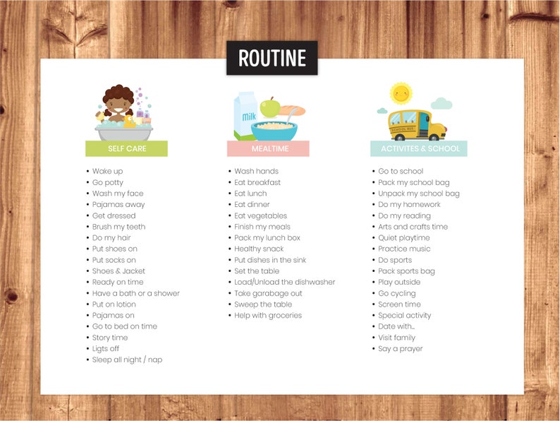 Chore Cards Routine Cards Activity Cards Behavior Cards Bundle image 7