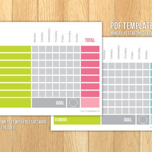 Printable Reward chart / Printable Chore chart / Editable PDF / Behaviour chart image 2