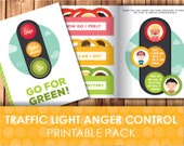 Traffic Light Anger Control Printable, Printable Stoplight, Anger Management Printables, Calm Down Strategies, Emotional Education