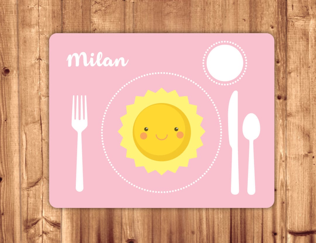 Printable Montessori Placemat Personalised Children's Etsy