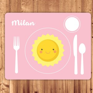 Printable Montessori Placemat, Personalised Children's Placemat, Children's Wipeable Dinner Mat, Kids Table Mat