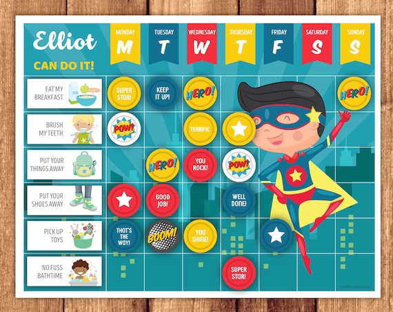 Superhero Behaviour Chart