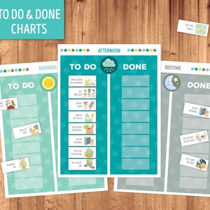 Grafico delle cose da fare per i bambini · Grafico e carte stampabili della routine quotidiana