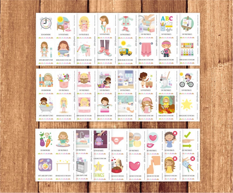 Chore Cards Routine Cards Activity Cards Behavior Cards Bundle image 10