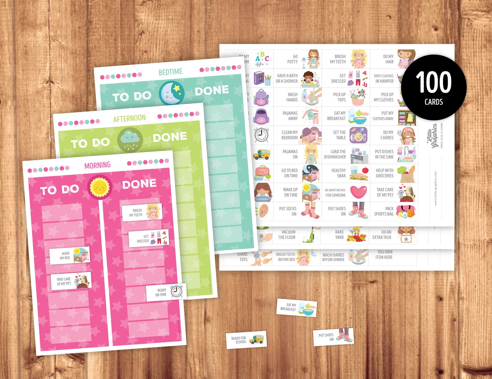 To Do Chart for Kids Daily Routine Printable Chart &amp; Cards - Etsy