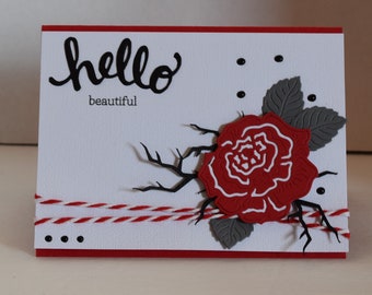 Handmade Greeting Card | Rose, Greeting Card, card for several occasions