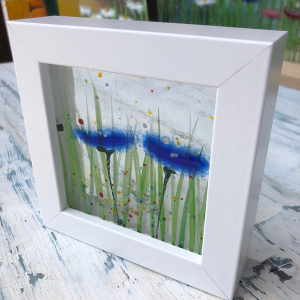 Box Framed Square - Alice  - Corn Flowers