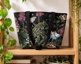 Moody Ethereal Dark Garden Tote