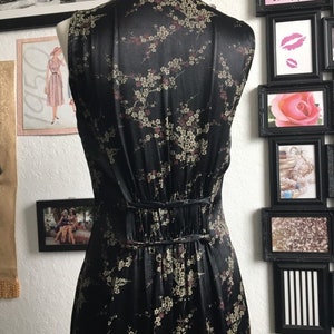 1980s Black Silk Brocade Cheongsam Dress image 8