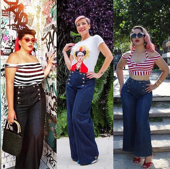 Sailor pants cheap high waisted