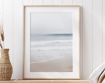 Ocean Waves Print Beach Wall Art, Beach Decor, Blue Ocean Print, Coastal Wall Art, Relaxing Wall Decor Beach Print, Digital Download, H3205